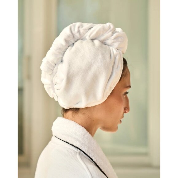 Iles Formula Signature Hair Turban Towel in White - Picture 2 of 4